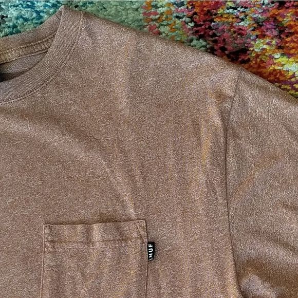 HUF Premium Mock Twist Pocket Rust Tshirt - Picture 2 of 2